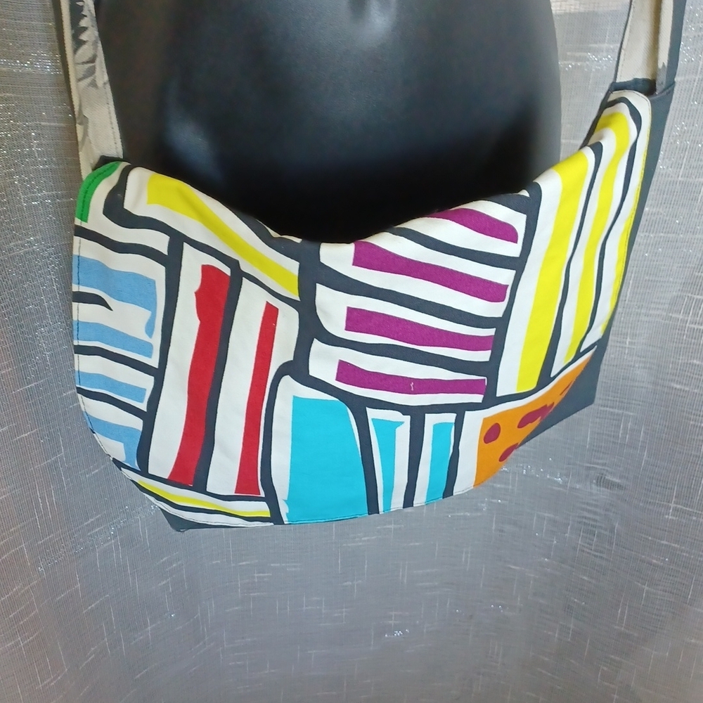 Handmade Fabric Messenger Bag, 15 x 11 - Picture 2 of 6